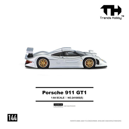 [Pre-Order] Trends Hobby Porsche 911 GT1 1998 - Sliver 241085E 1/64 Diecast