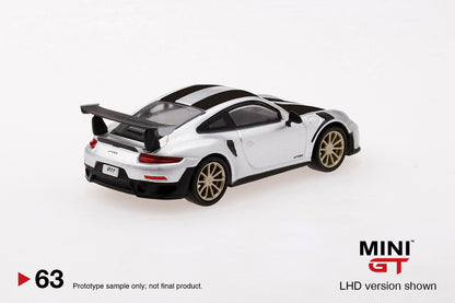 Mini GT Porsche 911 GT2 RS Weissach Package GT Silver Metallic MGT00063 1/64 Diecast