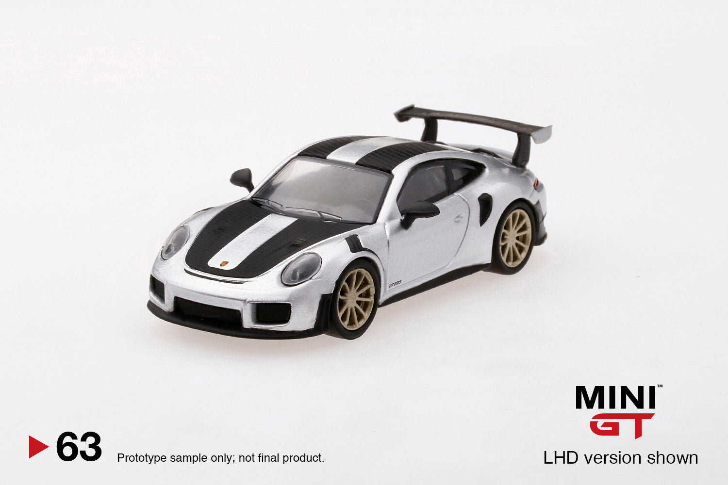 Mini GT Porsche 911 GT2 RS Weissach Package GT Silver Metallic