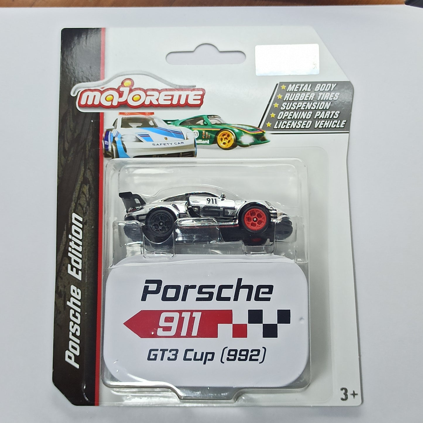 Majorette Porsche 911 GT3 Cup 992 Chrome 2024 Porsche Edition Deluxe 1/64 Diecast