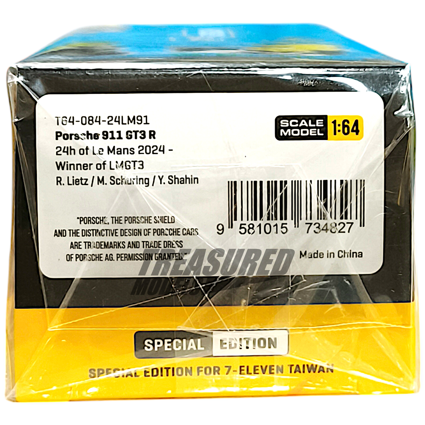 Tarmac Works Porsche 911 GT3 R 24h of Le Mans 2024 Winner of LMGT3 Taiwan 7-Eleven Special Edition T64-084-24LM91 1/64 Diecast