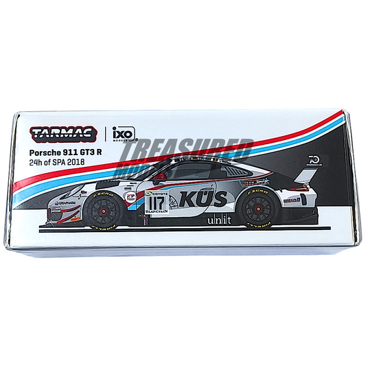 Tarmac Works Porsche 911 GT3 R 24h of SPA 2018 E. Bamber T.Bernherd L.Vanthoor 7-Eleven Taiwan Store Exclusive 1/64 Diecast