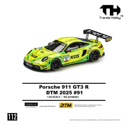 [Pre-Order] Trends Hobby Porsche 911 GT3 R DTM 2025 #91 241084F 1/64 Diecast