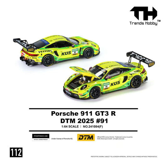 [Pre-Order] Trends Hobby Porsche 911 GT3 R DTM 2025 #91 241084F 1/64 Diecast