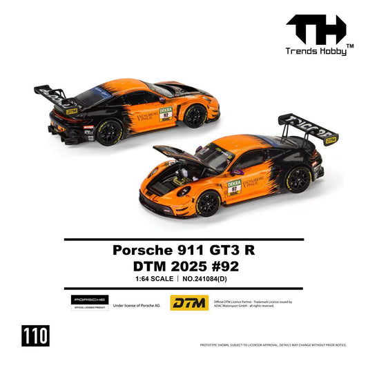 [Pre-Order] Trends Hobby Porsche 911 GT3 R DTM 2025 #92 241084D 1/64 Diecast