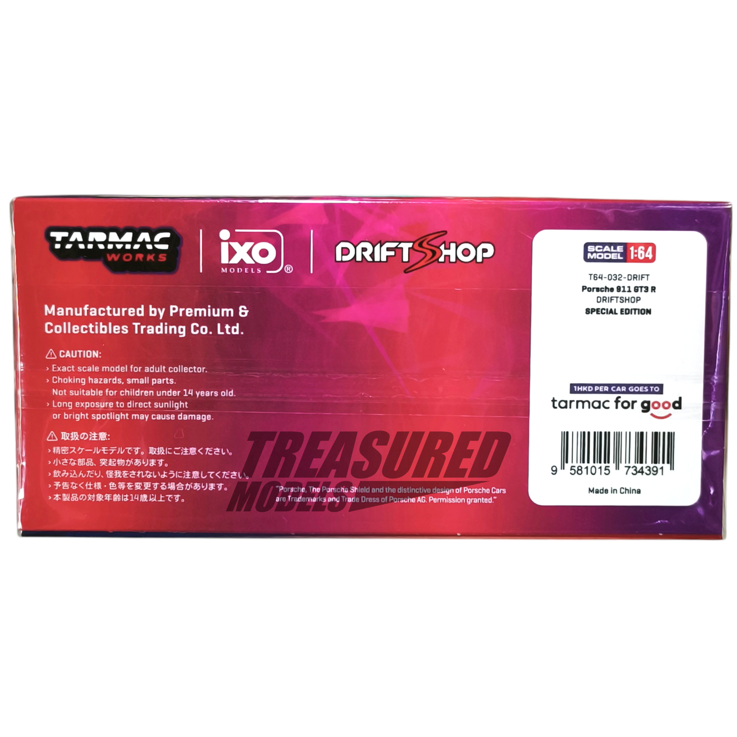 Tarmac Works Porsche 911 GT3 R Driftshop Special Edition T64-032-DRIFT 1/64 Die Cast