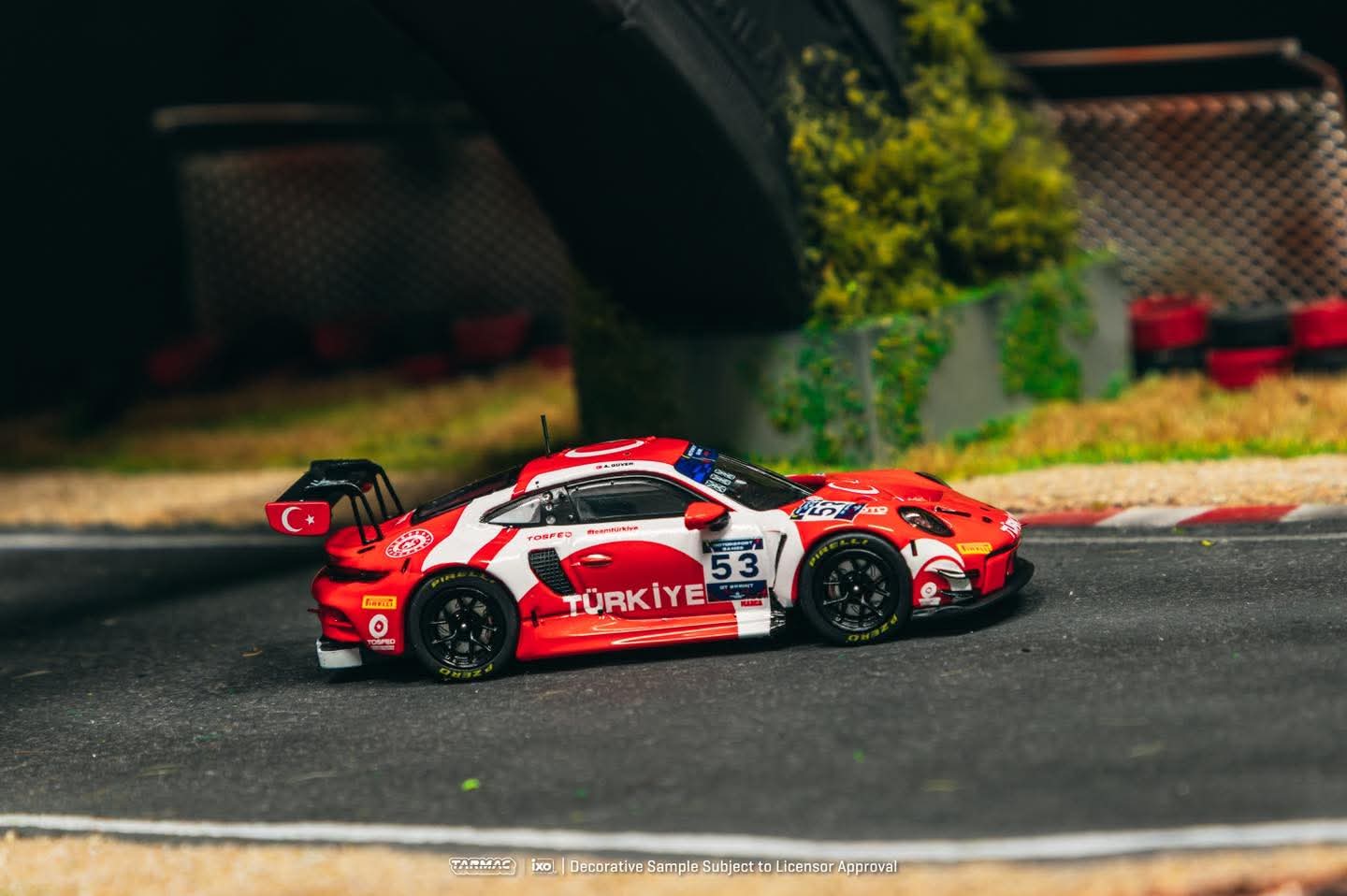 Tarmac Works Porsche 911 GT3 R FIA Motorsport Games GT Sprint 2024 #53 Winner - Turkey Special Edition 1/64 Diecast