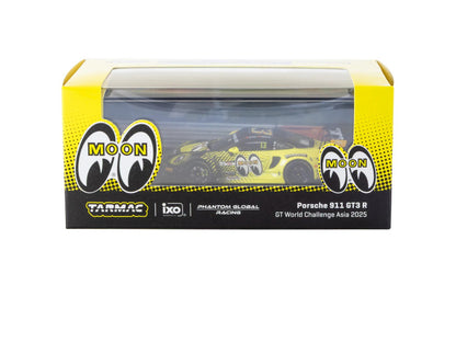 Tarmac Works Porsche 911 GT3 R GT World Challenge Asia 2025 Phantom Global Racing #13 with Tarmac Cards T64-084-25FUJ13 1/64 Diecast