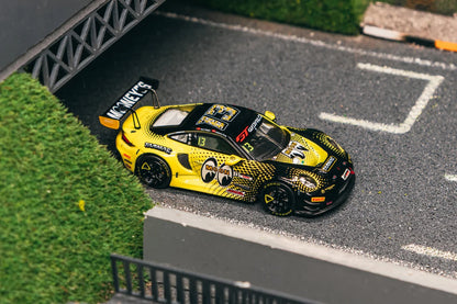 Tarmac Works Porsche 911 GT3 R GT World Challenge Asia 2025 Phantom Global Racing #13 with Tarmac Cards T64-084-25FUJ13 1/64 Diecast