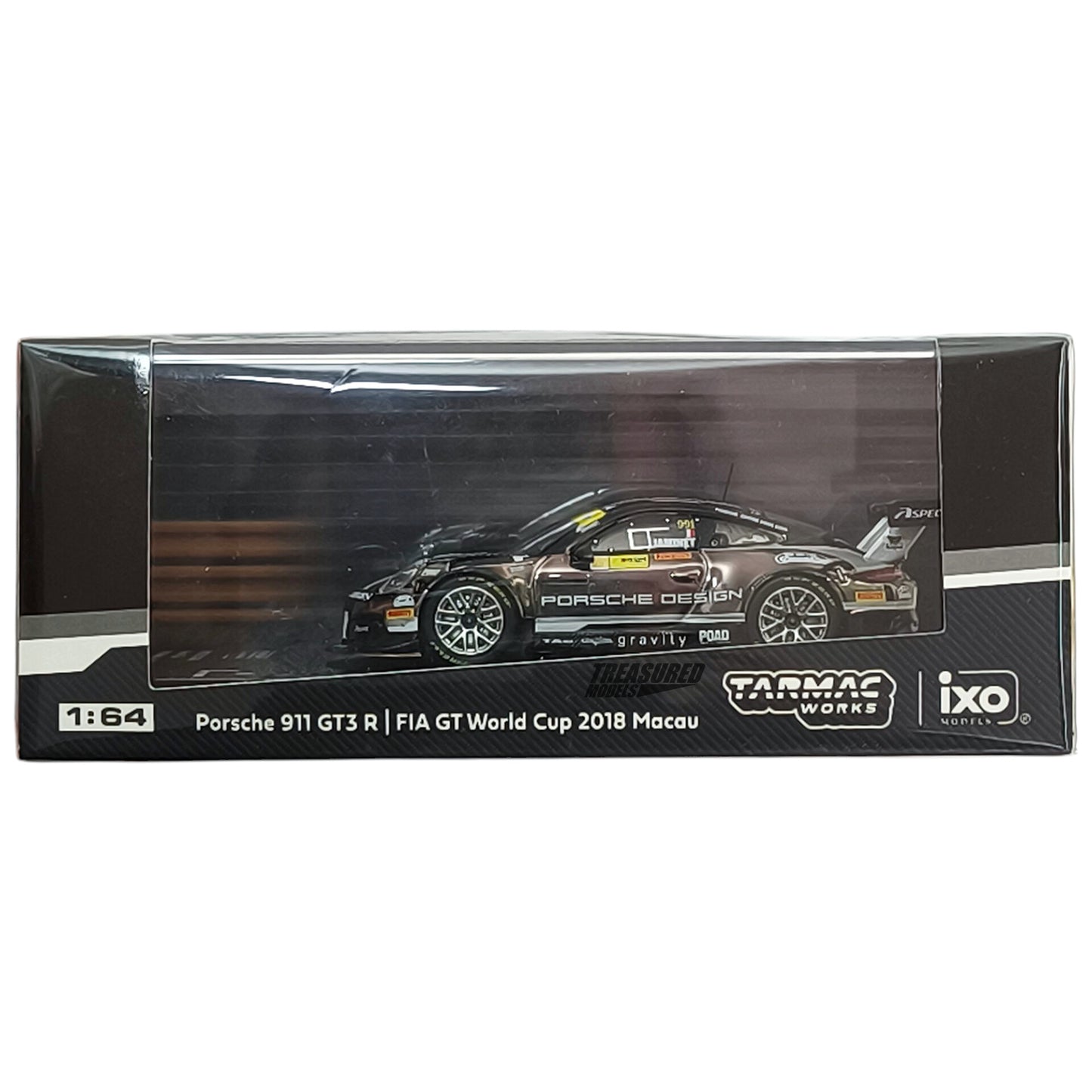 Tarmac Works Porsche 911 GT3 R Macau GT Cup FIA GT World Cup 2018 Mathieu Jaminet 1/64 Diecast
