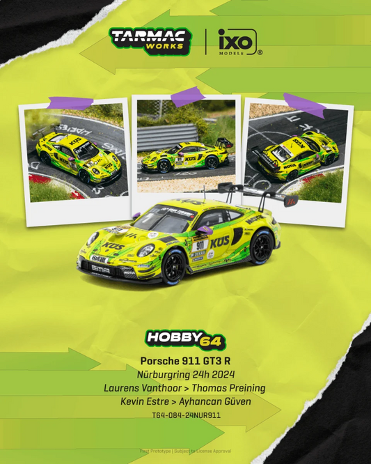 [Pre-Order] Tarmac Works Porsche 911 GT3 R Nürburgring 24h 2024 Laurens Vanthoor - Thomas Preining - Kevin Estre - Ayhancan Güven T64-084-24NUR911  1/64 Diecast