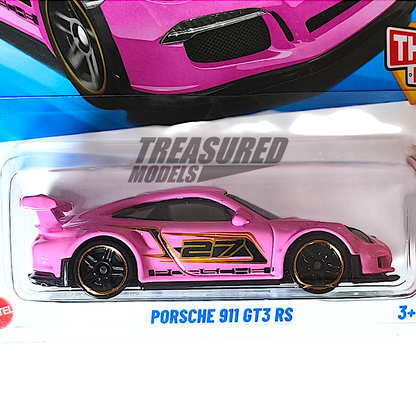 Hot Wheels Porsche 911 GT3 RS 2016 Pink 2025 Main Line Then and Now 1/64 Diecast