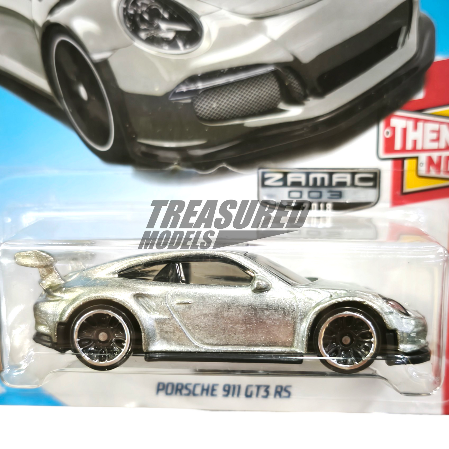 Hot Wheels Porsche 911 GT3 RS Zamac 2018 Main Line Then and Now 1/64 Die Cast