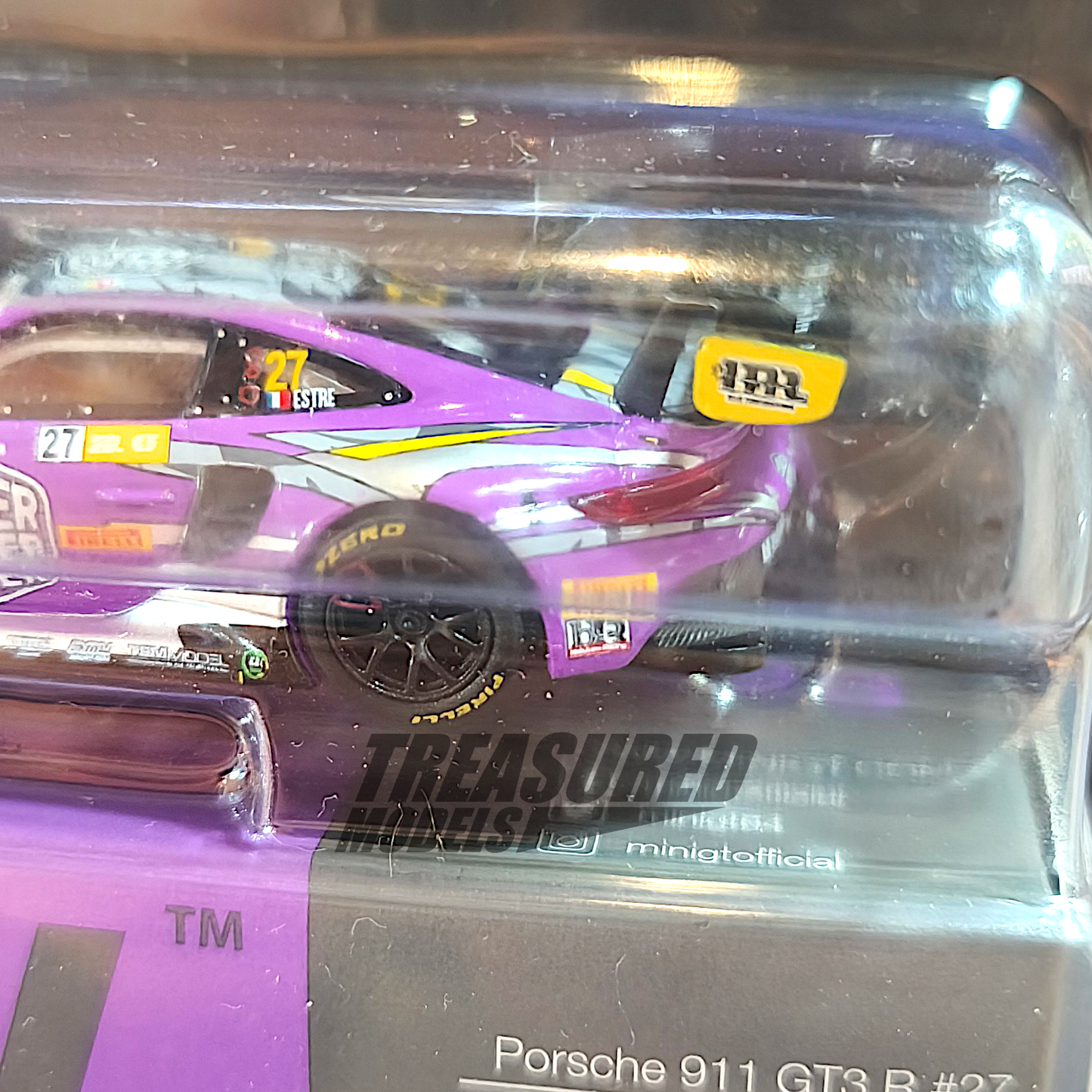 Mini GT Porsche 911 GT3 R #27 HubAuto Racing 2023 FIA GT World Cup 70th Macau Grand Prix Blister Packaging MGT00793 1/64 Diecast