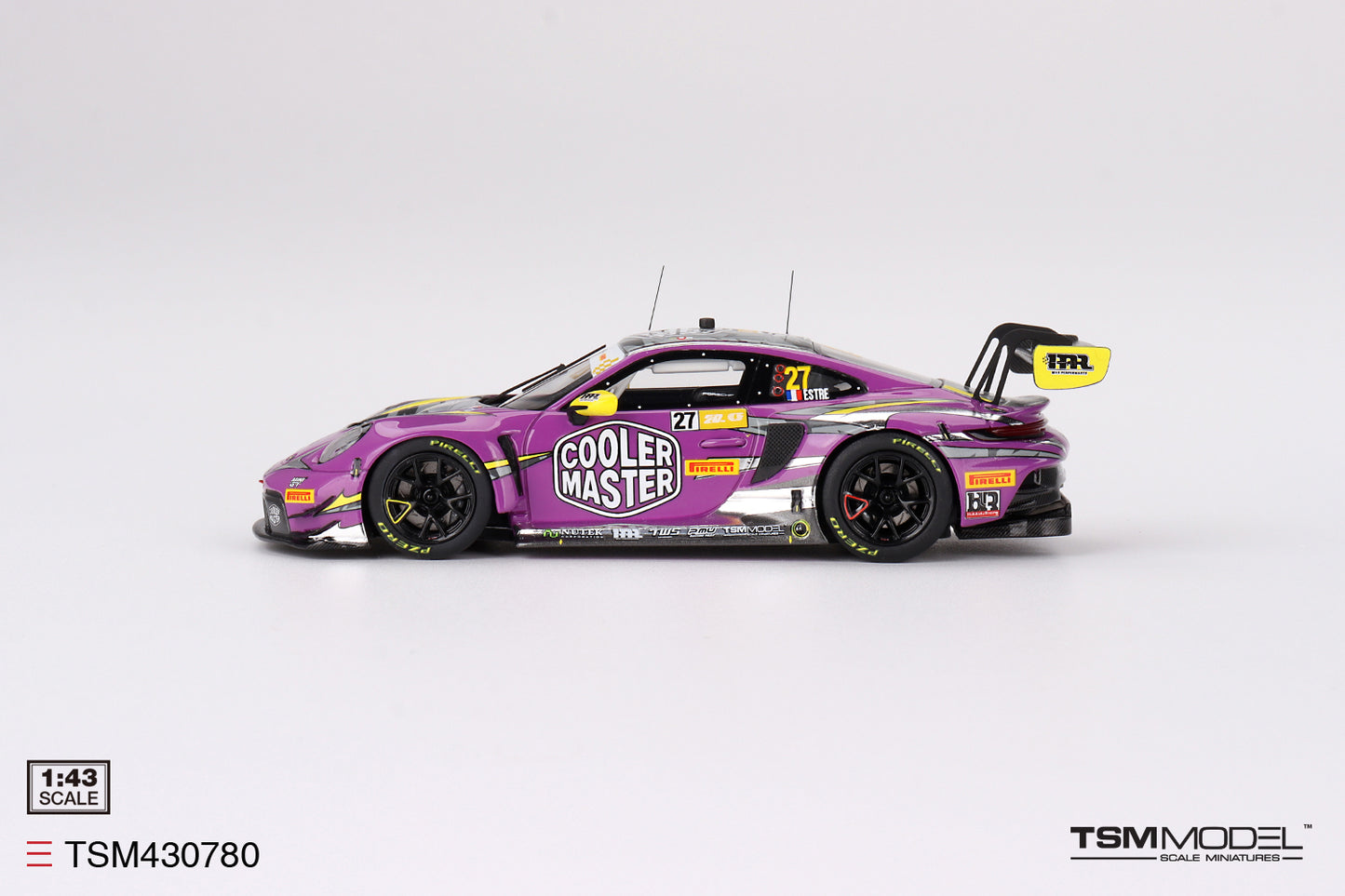 TSM Models Porsche 911 GT3 R #27 HubAuto Racing 2023 FIA GT World Cup 70th Macau Grand Prix TSM430780 1/43 Diecast