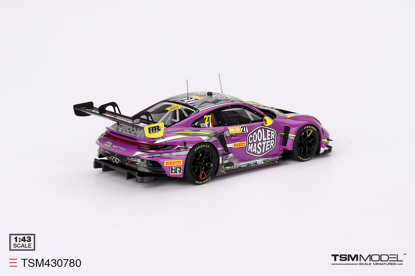 TSM Models Porsche 911 GT3 R #27 HubAuto Racing 2023 FIA GT World Cup 70th Macau Grand Prix TSM430780 1/43 Diecast