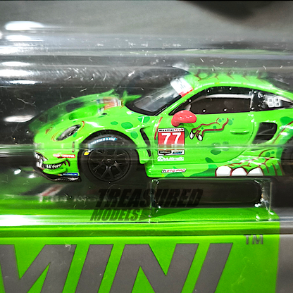 Mini GT Porsche 911 GT3 R #77 AO Racing 2024 IMSA Daytona 24 Hrs GTD Pro 2nd Place Blister Packaging MGT00889 1/64 Diecast