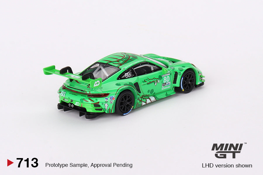 Mini GT Porsche 911 GT3 R #80 Rexy GTD AO Racing 2023 IMSA Sebring 12 Hrs MGT00713 1/64 Diecast