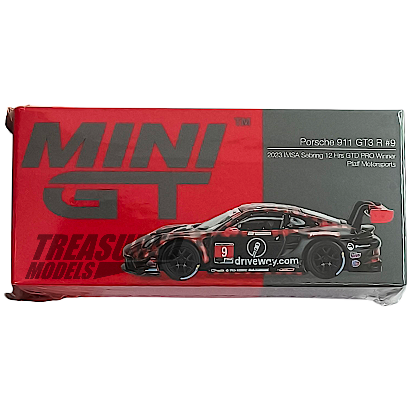 Mini GT Porsche 911 GT3 R #9 2023 IMSA Sebring 12 Hrs GTD PRO Winner Pfaff Motorsports MGT00770 1/64 Diecast