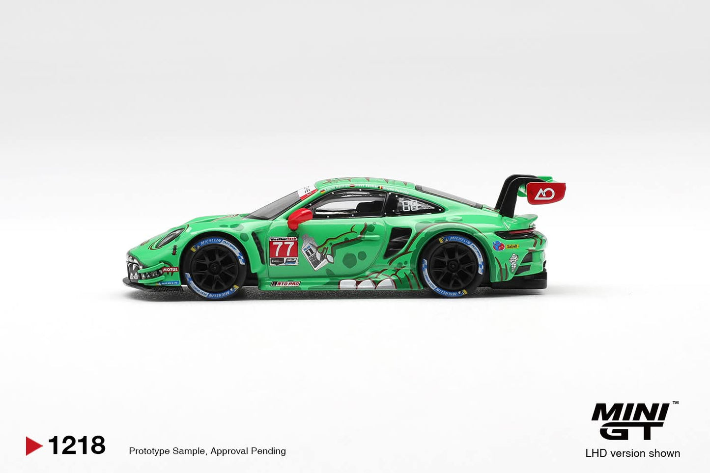 [Pre-Order] Mini GT Porsche 911 GT3 R (992) #77 AO Racing 2025 IMSA Sebring 12 Hrs Class Winner MGT01218 1/64 Diecast