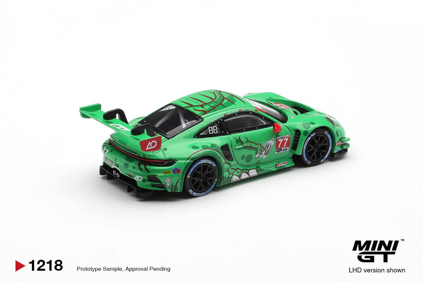 [Pre-Order] Mini GT Porsche 911 GT3 R (992) #77 AO Racing 2025 IMSA Sebring 12 Hrs Class Winner MGT01218 1/64 Diecast