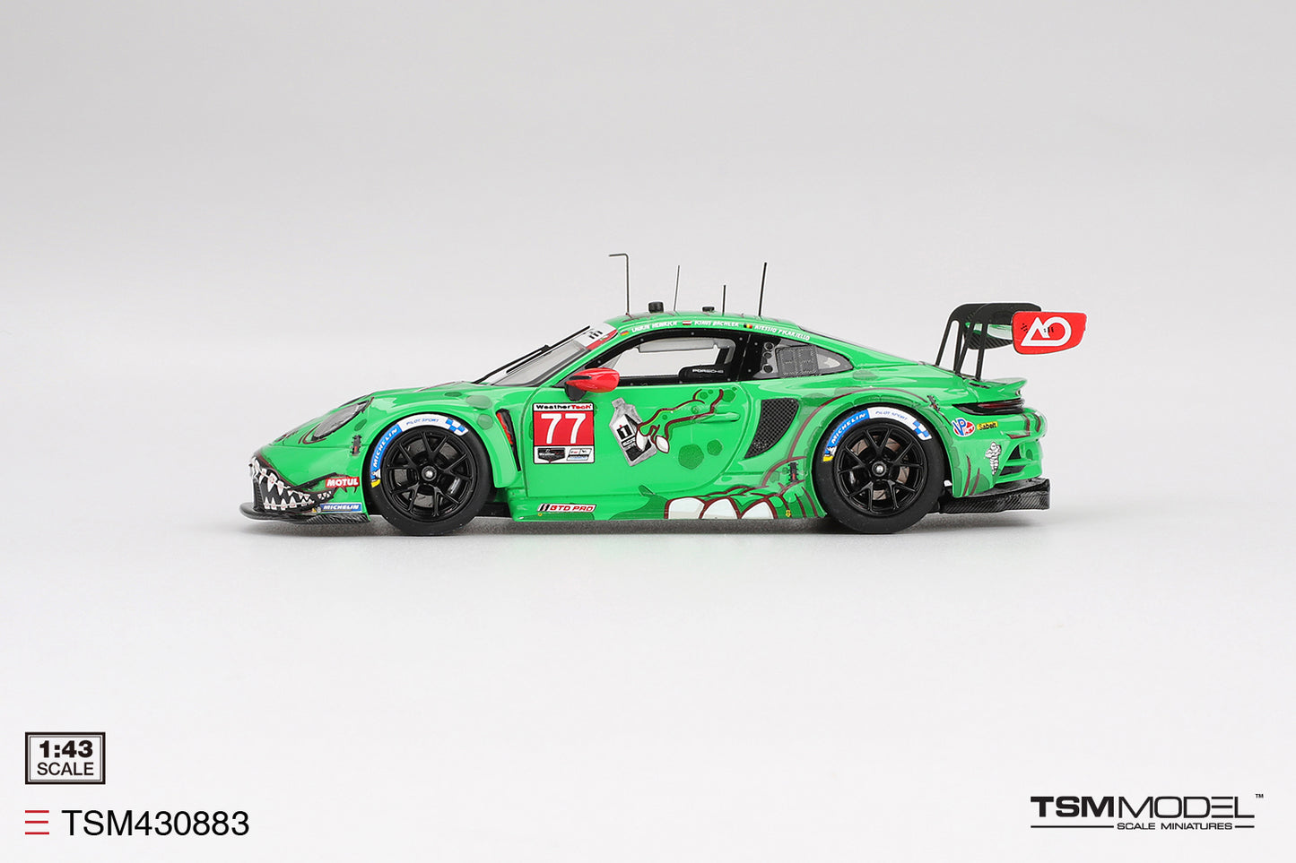 TSM Model Porsche 911 GT3 R (992) Rexy #77 AO Racing 2025 IMSA Sebring 12 Hrs Class Winner TSM430883 1/43 Diecast