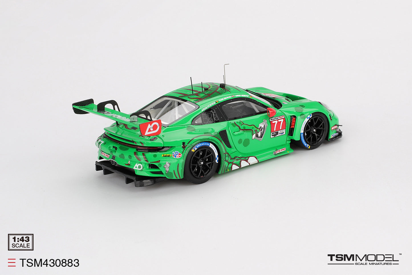TSM Model Porsche 911 GT3 R (992) Rexy #77 AO Racing 2025 IMSA Sebring 12 Hrs Class Winner TSM430883 1/43 Diecast