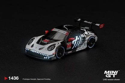 [PRE-ORDER]  MINI GT Porsche 911 GT3 R (992) #77 AO Racing Skeleton Rexy 2026 IMSA Petit Le Mans MGT01436 1/64 Diecast