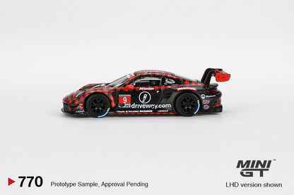 Mini GT Porsche 911 GT3 R #9 GTD PRO Pfaff Motorsports IMSA 2023 Sebring 12 Hrs. Winner MGT00770 1/64 Die Cast