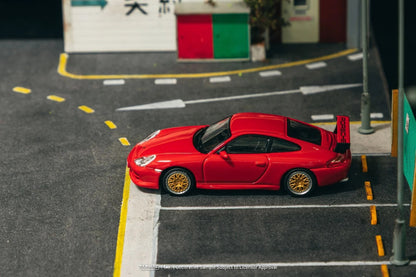 Tarmac Works Porsche 911 GT3 Type 996 Red T64G-069-RE 1/64 Diecast