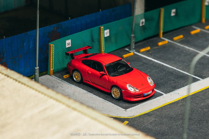Tarmac Works Porsche 911 GT3 Type 996 Red T64G-069-RE 1/64 Diecast