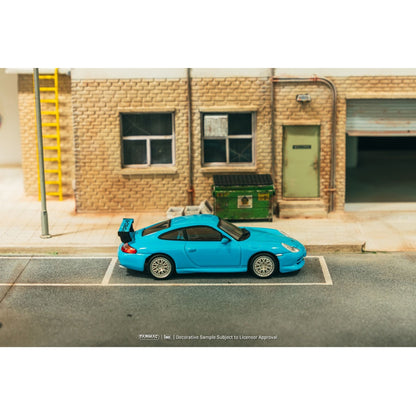 Tarmac Works Porsche 911 GT3 Type 996 Light Blue 1/64 Diecast