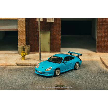 Tarmac Works Porsche 911 GT3 Type 996 Light Blue 1/64 Diecast