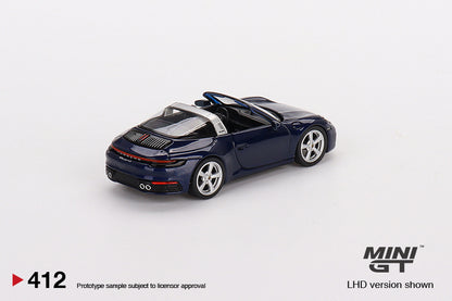 Mini GT Porsche 911 Targa 4S Gentian Blue Metallic MGT00412 1/64 Diecast