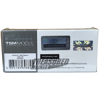 Mini GT Porsche 911 (992) Carrera S White MGT00380 1/64 Diecast
