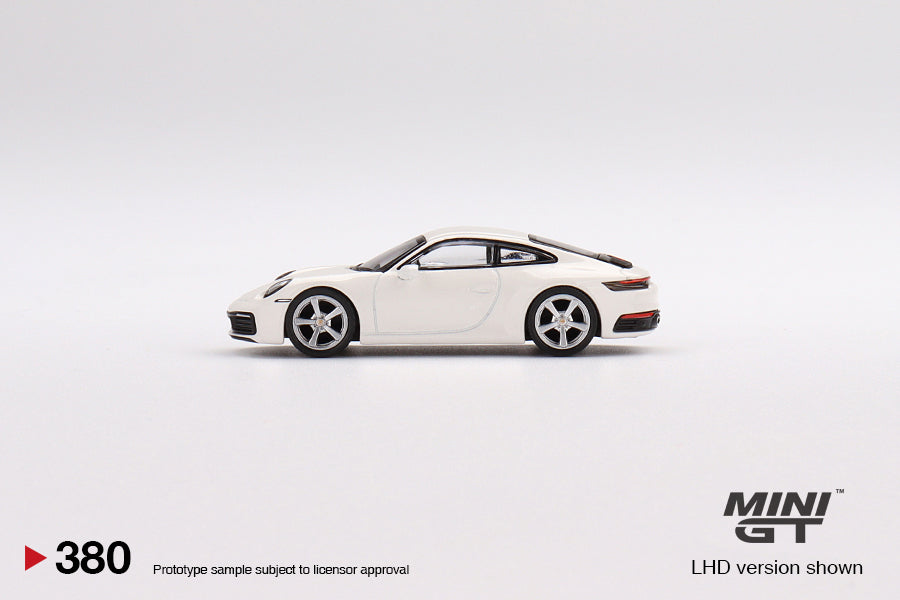 Mini GT Porsche 911 (992) Carrera S White MGT00380 1/64 Diecast