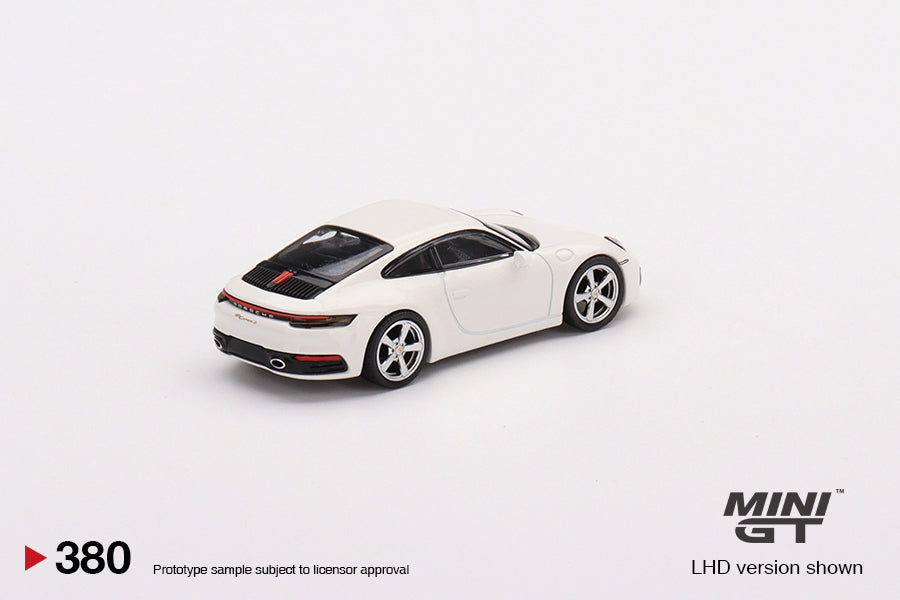 Mini GT Porsche 911 (992) Carrera S White MGT00380 1/64 Diecast