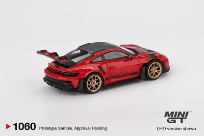 Mini GT Porsche 911 (992) GT3 RS Weissach Package Guards Red MGT01060 1/64 Diecast