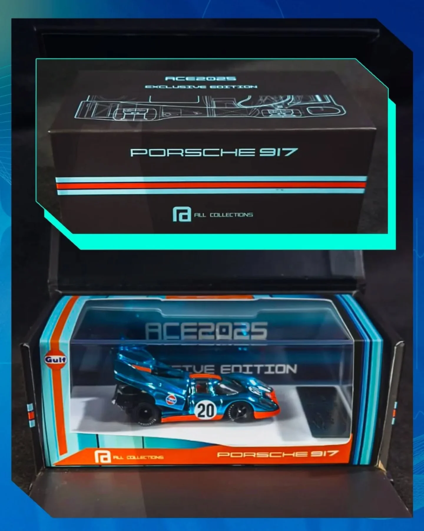 All Collections Porsche 917 Chrome Blue Ace 2025 Exclusive Edition 1/64 Diecast