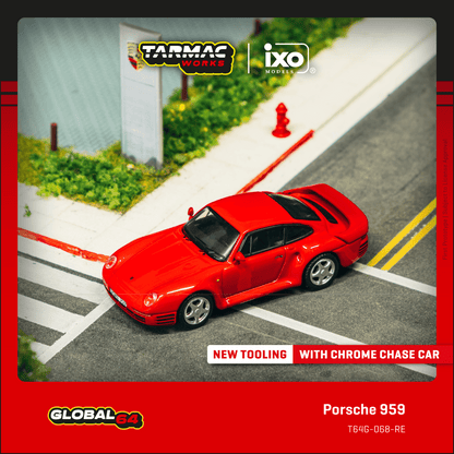 Tarmac Works Porsche 959 Red T64G-068-RE 1/64 Diecast