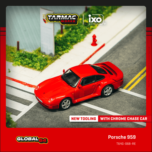Tarmac Works Porsche 959 Red T64G-068-RE 1/64 Diecast