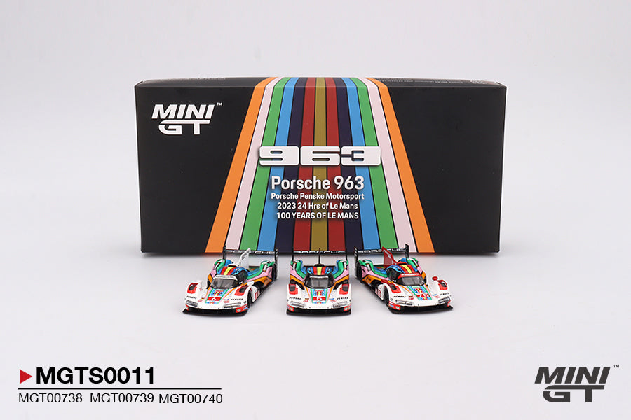 Mini GT Porsche 963 Porsche Penske Motorsport 2023 24 Hrs of Le Mans Limited Edition 3000 Sets MGTS0011 1/64 Diecast