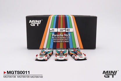 Mini GT Porsche 963 Porsche Penske Motorsport 2023 24 Hrs of Le Mans Limited Edition 3000 Sets MGTS0011 1/64 Diecast