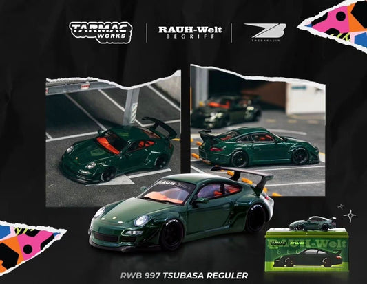 Tarmac Works Porsche 991 RWB Tsubasa Green IDE 2025 1/64 Diecast
