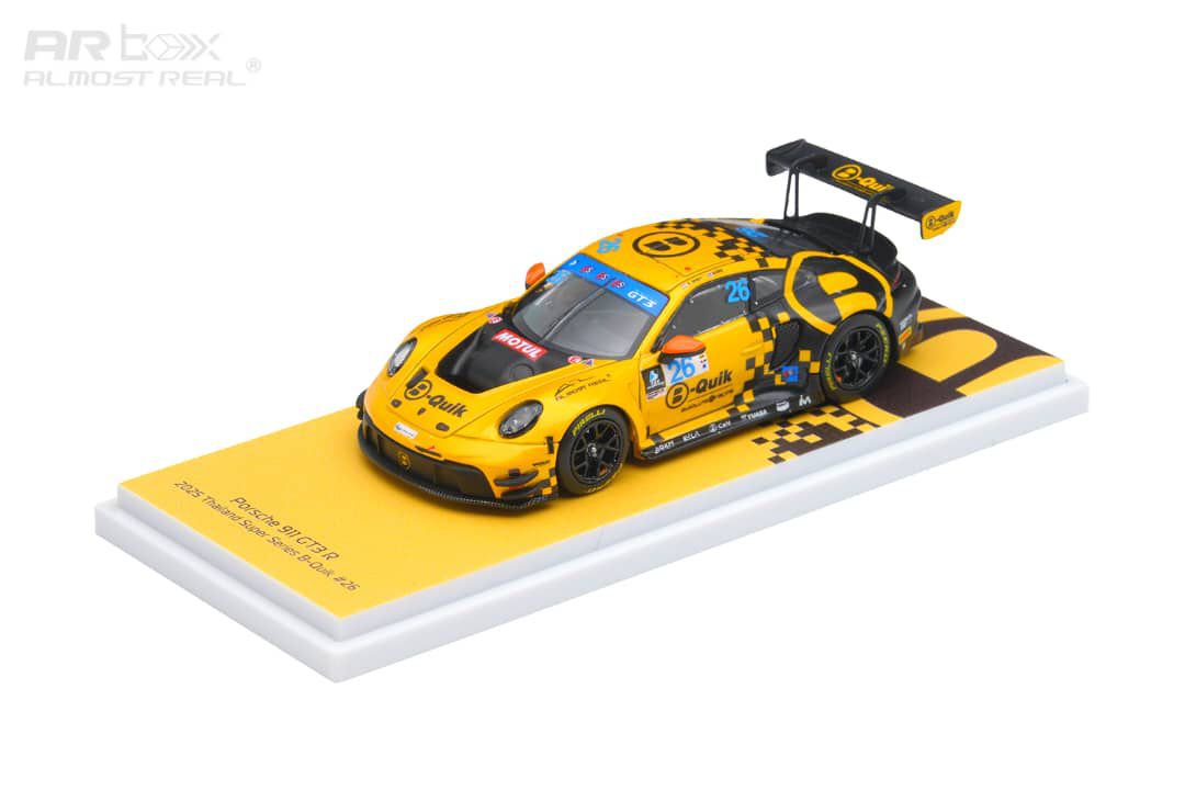 [Pre-Order] Almost Real AR Box Porsche 992 GT3 R - 2025 Thailand Super Series B-Quik Absolute Racing #26 - Metallic Yellow Livery 1/64 Diecast