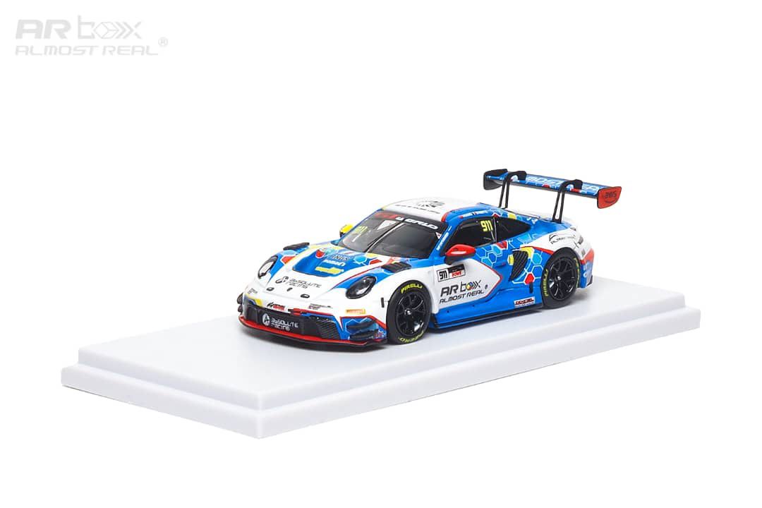 [Pre-Order] Almost Real AR Box Porsche 992 GT3 R 2026 GT World Challenge Asia #911 Sepang Blue White Livery 1/64 Diecast