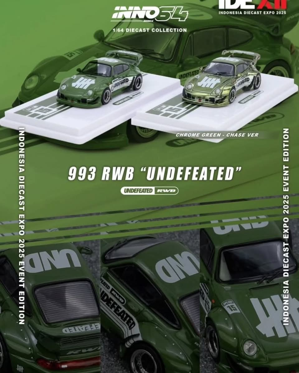 Inno64 Porsche 993 RWB Undefeated Green IDE 2025 1/64