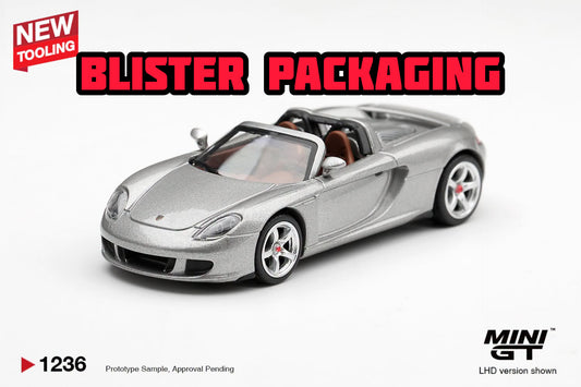 [Pre-Order] Mini GT Porsche Carrera GT GT Silver Blister Packaging MGT01236-BL 1/64 Diecast