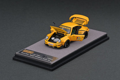 PGM Porsche RWB 964 70th Yellow PGM-640003 1/64 Diecast