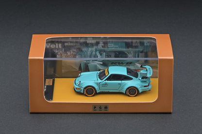 PGM Porsche RWB 964 Tiffany Blue PGM-640001 1/64 Diecast